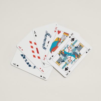Set of 2 Habits de Cour bridge playing cards | Hermès Canada
